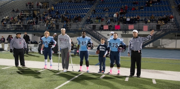 Halloween Kick of Kid Helps with the Toss!