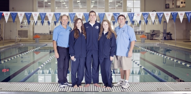 2014 Senior Swimmers With Coaches