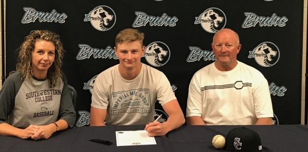 Zac Snow signs to play baseball with Southwestern College!