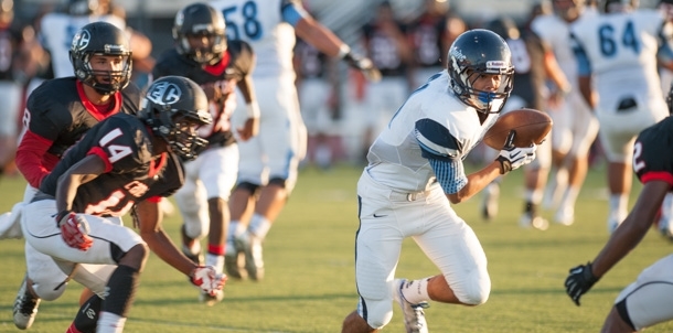 Hilger Runs For the Score.