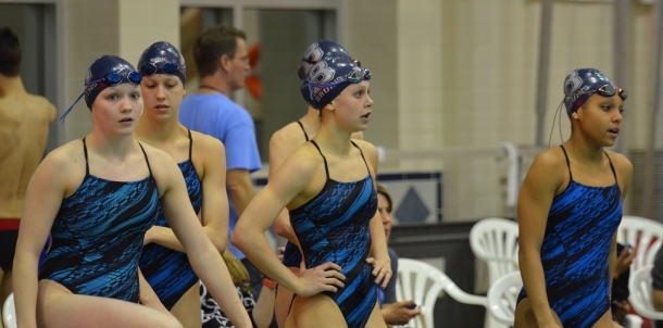 Lady Bruins Relay prepare to Swim at Senior Night!