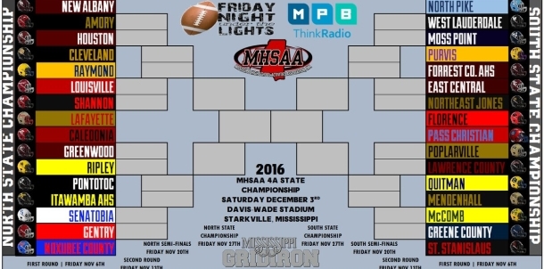 2016 4A Football Playoff Bracket