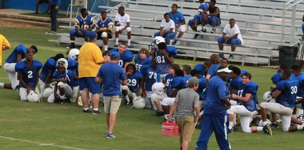Coach Blackburn Giving Instructions