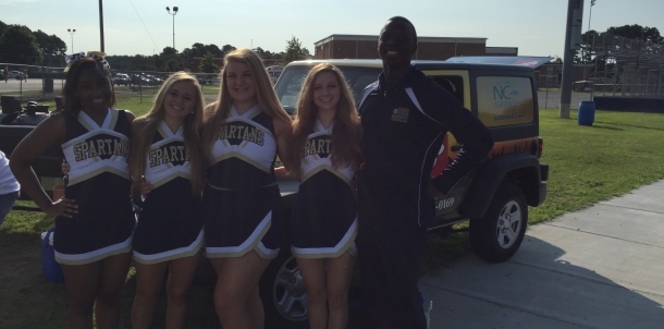 The SSS Cheerleading team at photo shoot