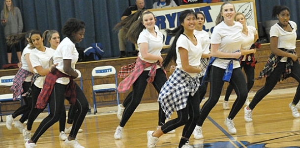 Freshman dance team performs