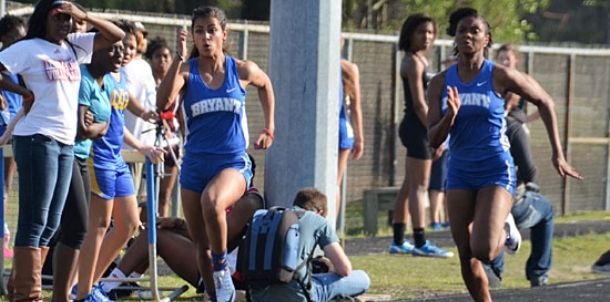 Lewis, Hood lead Bryant to close second at home meet