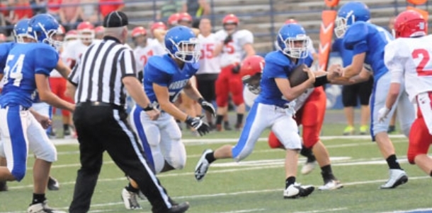 Horn pleased with improvement as freshman team posts 26-0 win