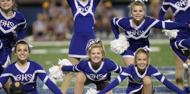 Freshman dance, cheer perform at half
