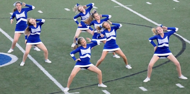 Seventh grade dance, cheer performance