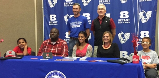 Lewis turns hard work, sprint talent into a scholarship with Arkansas State