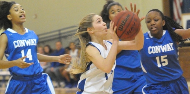 Bethel girls absorb loss to Conway Blue