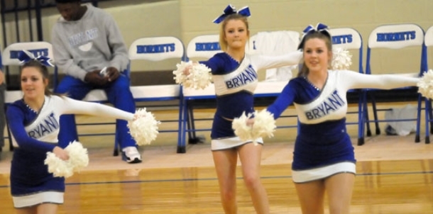 Freshman dance, cheer squads entertain at half