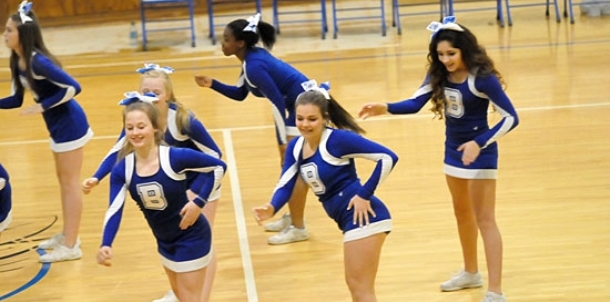 Bethel eighth grade cheer, dance perform