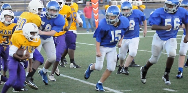 Bryant White wins seventh grade game, 14-0