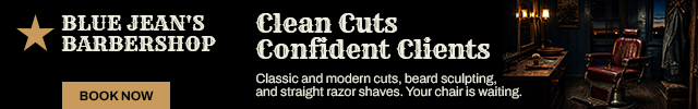 Advertisement image for Blue Jean's Barbershop