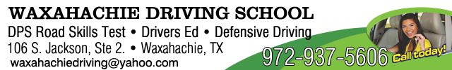 Advertisement image for Waxahachie Driving School