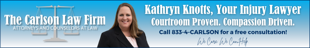 Advertisement image for The Carlson Law Firm