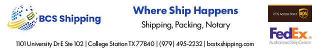 Advertisement image for BCS Shipping