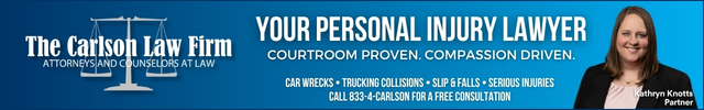 Advertisement image for The Carlson Law Firm