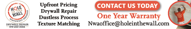 Advertisement image for Hole in the Wall Drywall Repairs NWA