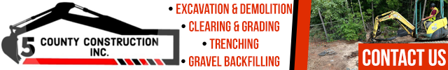 Advertisement image for 5 County Construction