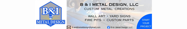 Advertisement image for B and I Metal Design