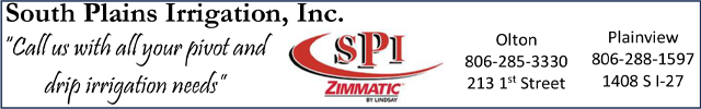 Advertisement image for South Plains Irrigation, LLC