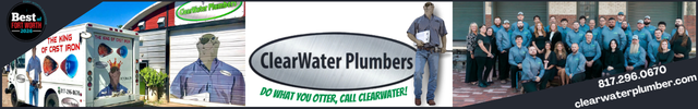 Advertisement image for ClearWater Plumbers