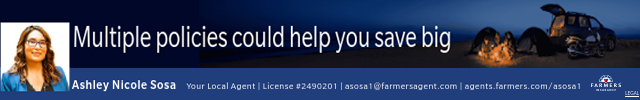 Advertisement image for Ashley Sosa Farmers Insurance 