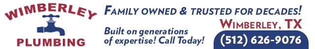 Advertisement image for Wimberley Plumbing Services. LLC