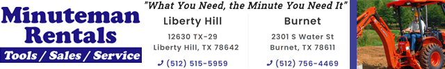Advertisement image for MinuteMan Rentals Liberty Hill