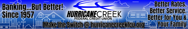 Advertisement image for Hurricane Creek Federal Credit Union
