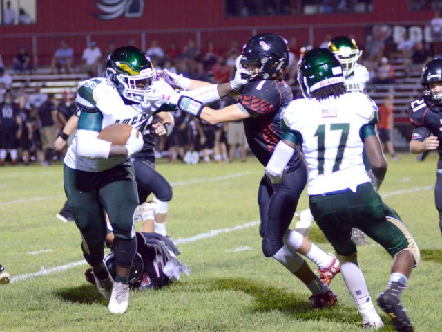 Riley steps into starring role as NMCC routs East Prairie 46-6