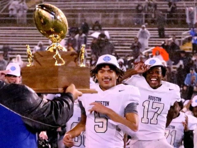 Houston has plenty of state title trophies but first football gold ball will get prominent display