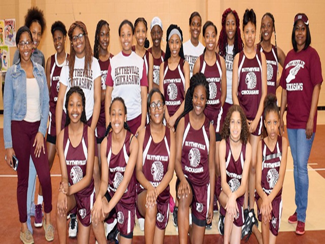 Junior Lady Chickasaws track team 