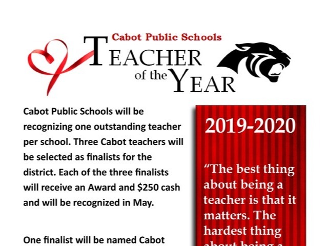 Teachers of the Year - Coaches Nominations