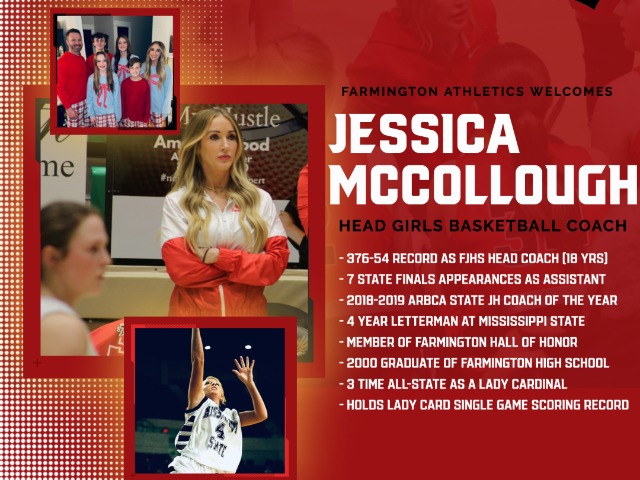 Jessica McCollough Named New Head Coach of Farmington High School Girls Basketball