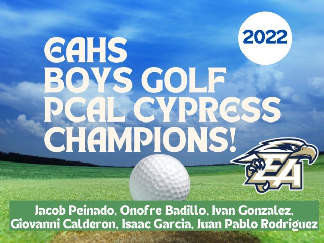 Boys Golf = PCAL Cypress Division Champs!