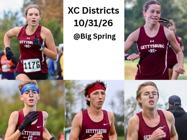 Gettysburg Cross Country- 5 Runners Qualify for District 3 Championships
