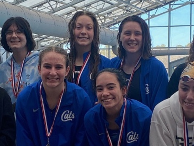 Wampus Cat Swim Team wins Conference Meet and Lady Cats were Runner Up