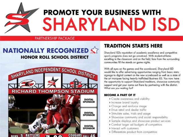 Sharyland ISD Scoreboard Partnership