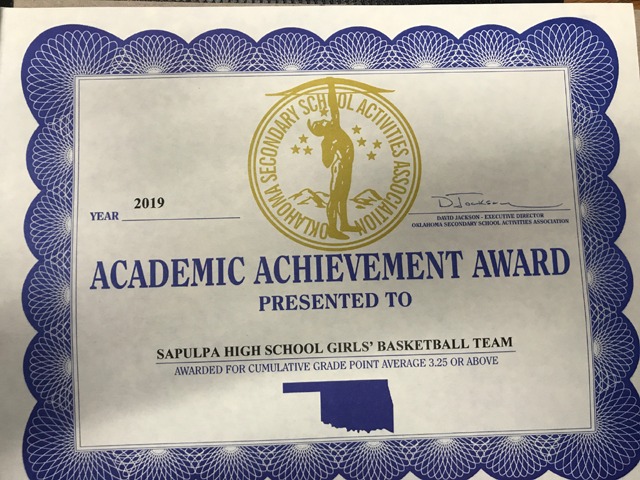 Girls Basketball receives OSSAA Academic honor
