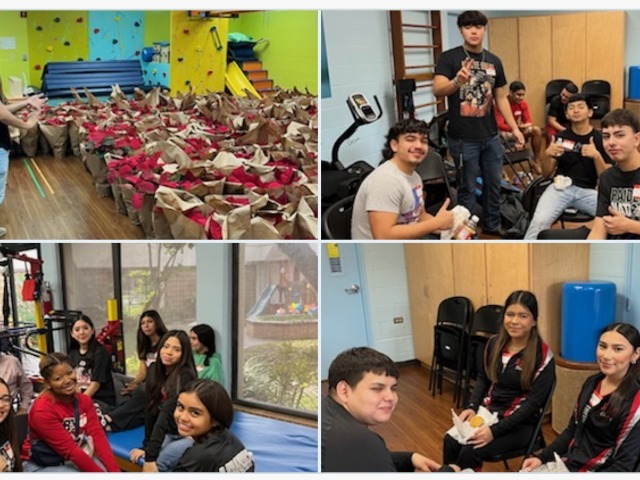 #RaiderNation student-athletes volunteering their time at the Moody Clinic. 