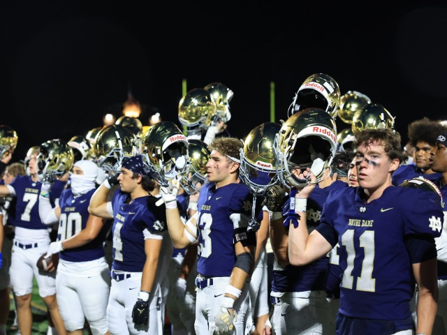 Notre Dame Cruises Past St. Francis 