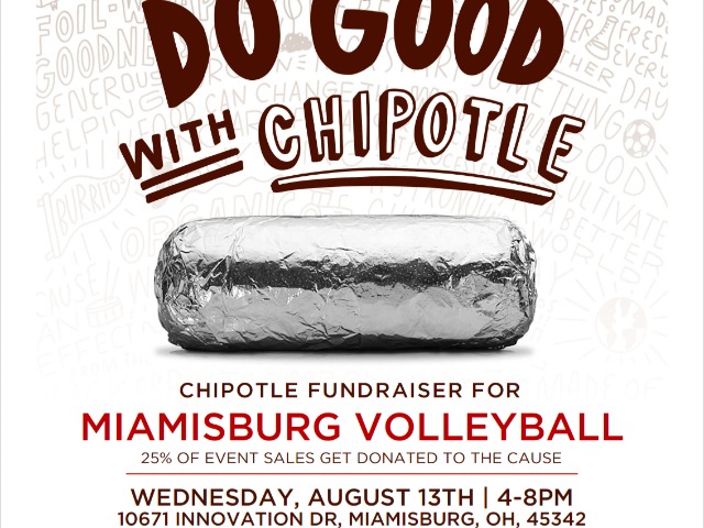 Volleyball Fundraiser 8/13 at Chipotle