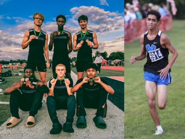 boys records holders: Tamir Thomas, Brayden Carpenter, Kingston Majee, Kasem Kaheal, Nick Honeywell, William Preston, and Owen Post