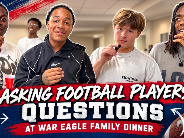 Asking Football Players Questions at War Eagle Family Dinner
