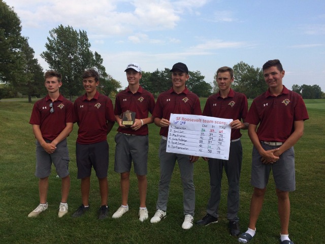  Boys golf team on their first place finish today! 
