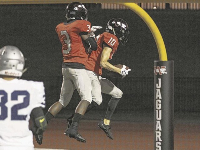 Jaguars get creative in 54-0 rout of Enid to open district