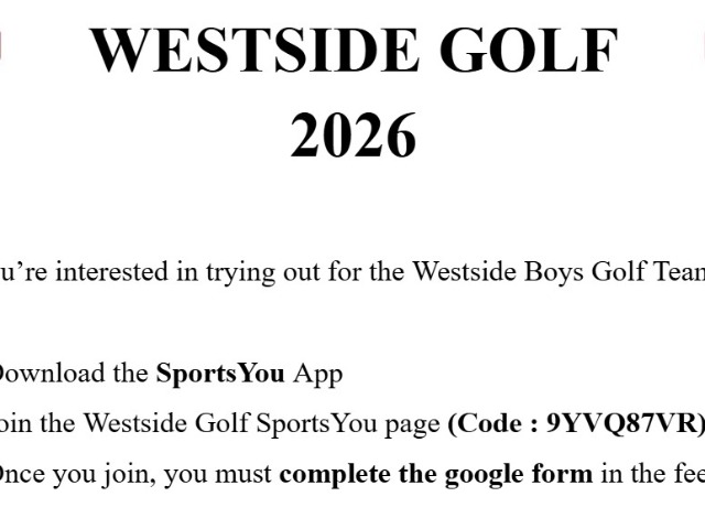 Boys Golf Tryout Information